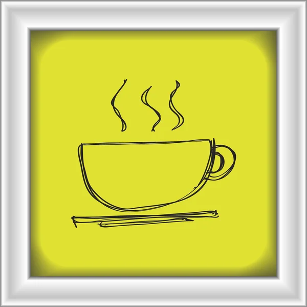 Garabato simple de una taza de café — Archivo Imágenes Vectoriales