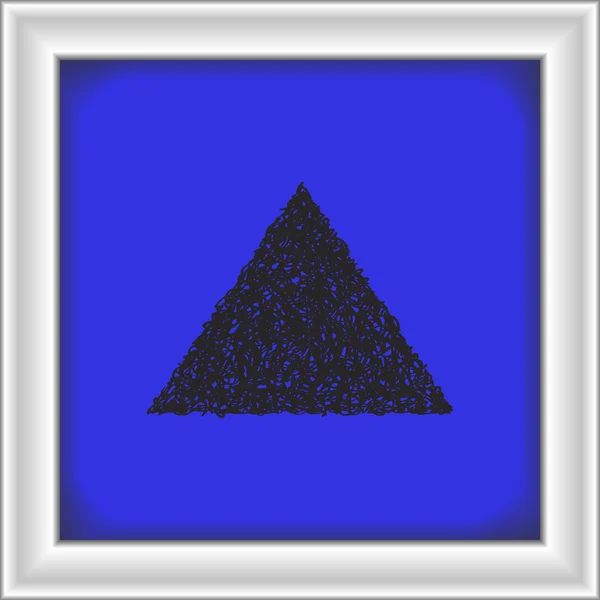 Enkla doodle av en triangel — Stock vektor