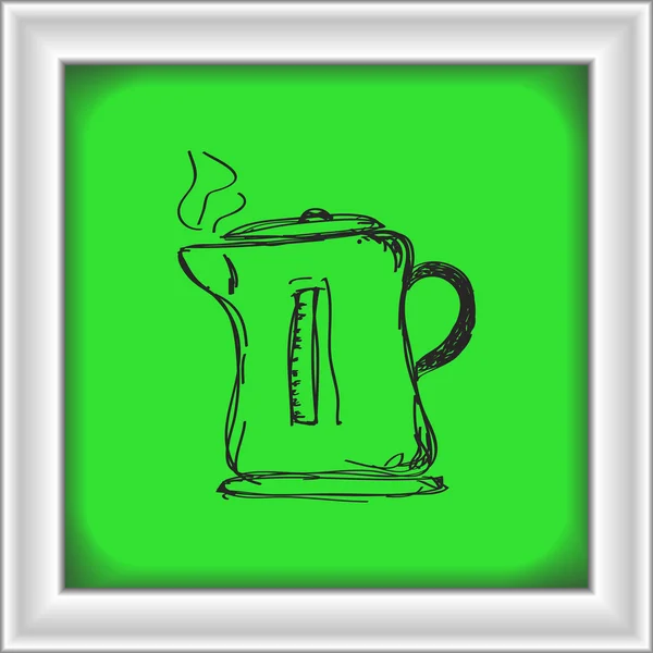 Proste doodle czajnik — Wektor stockowy