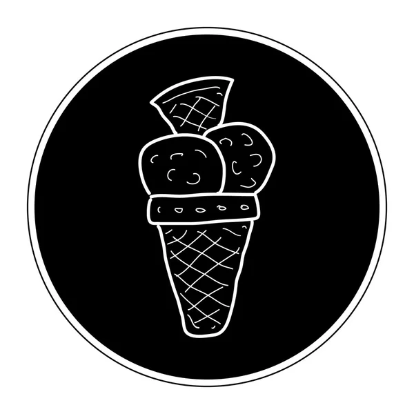 Simple doodle of an ice cream — Stock Vector