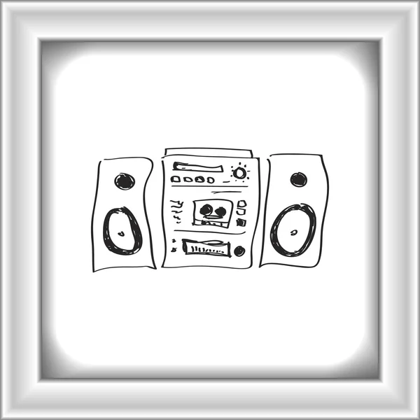 Simple garabato de un hifi — Vector de stock