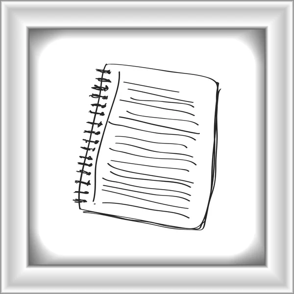 Notebook basit doodle — Stok Vektör