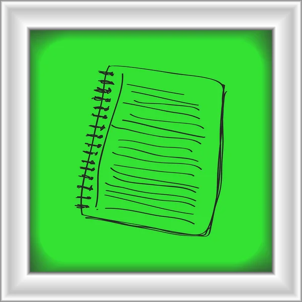 Doodle simples de um caderno — Vetor de Stock