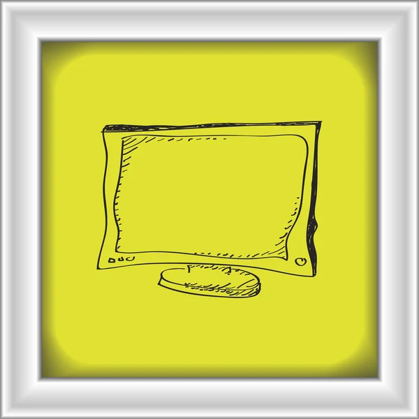 Enkla doodle för en TV — Stock vektor