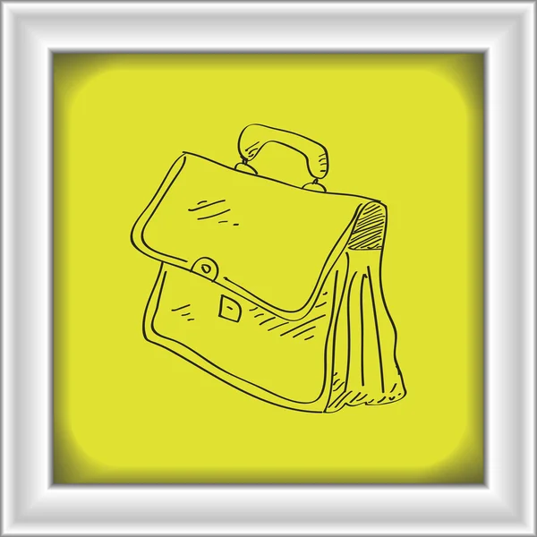 Einfaches Doodle einer Aktentasche — Stockvektor