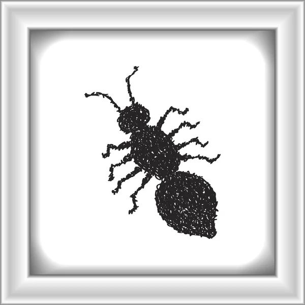 Jednoduchý doodle mravence — Stockový vektor
