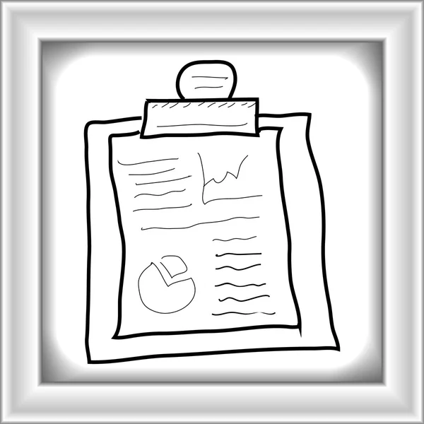 Simple doodle of a clipboard — Stock Vector
