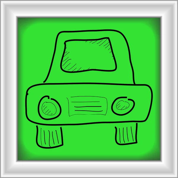 Bir araba basit doodle — Stok Vektör