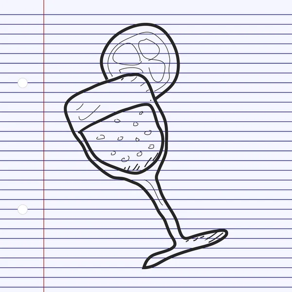 Yksinkertainen cocktailin doodle — vektorikuva