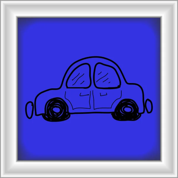 Simple doodle of a car — Stock Vector