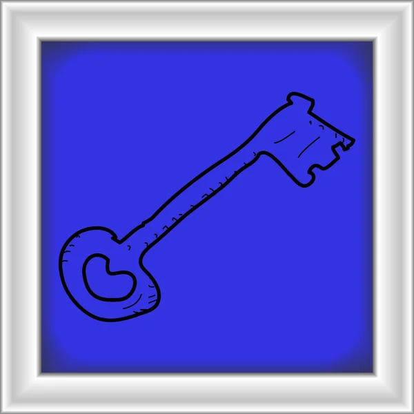 Doodle simples de uma chave — Vetor de Stock