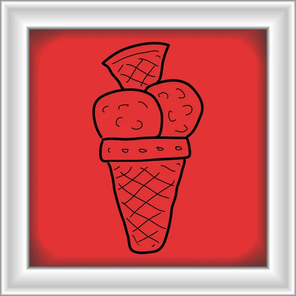 Jednoduchý čmáranice na zmrzlinu — Stockový vektor