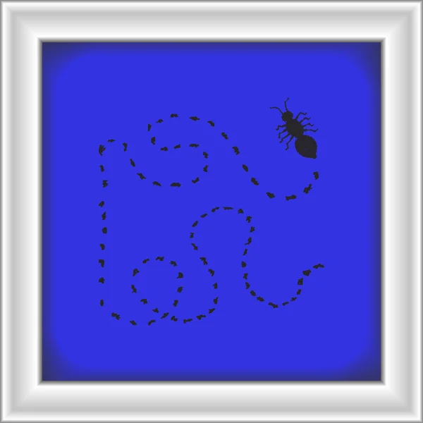 简便的涂鸦的一只蚂蚁 — 图库矢量图片