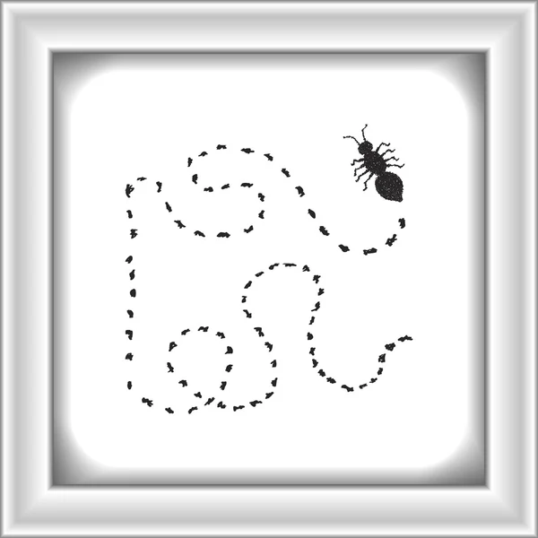 Απλή doodle του ένα μυρμήγκι — Διανυσματικό Αρχείο