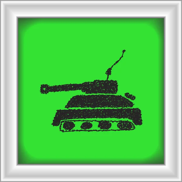 Jednoduchý doodle tank — Stockový vektor