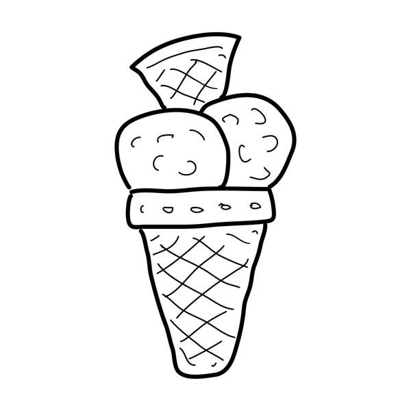 Proste doodle lody — Wektor stockowy