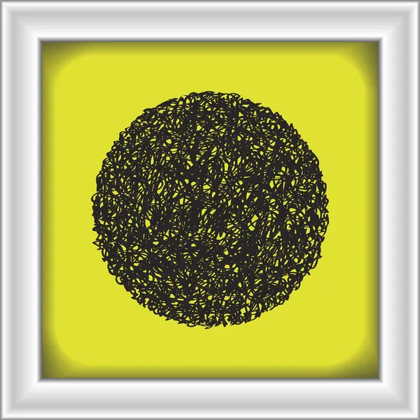 Simple gribouillage d'un cercle — Image vectorielle