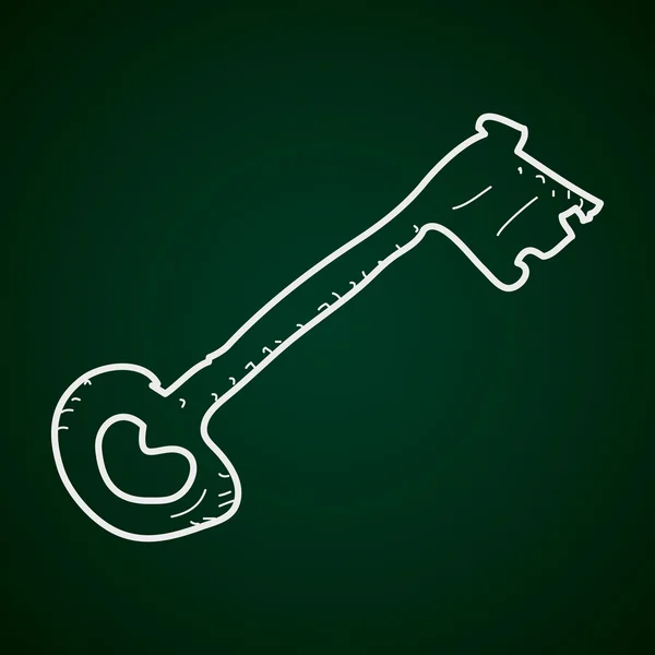Garabato simple de una llave — Vector de stock