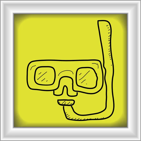 Simple doodle of a snorkel — Stock Vector © chrishall 101111282