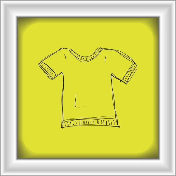 Garabato simple de una camiseta — Archivo Imágenes Vectoriales