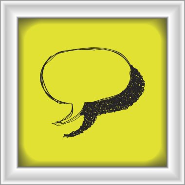 Bir konuşma balonu basit doodle