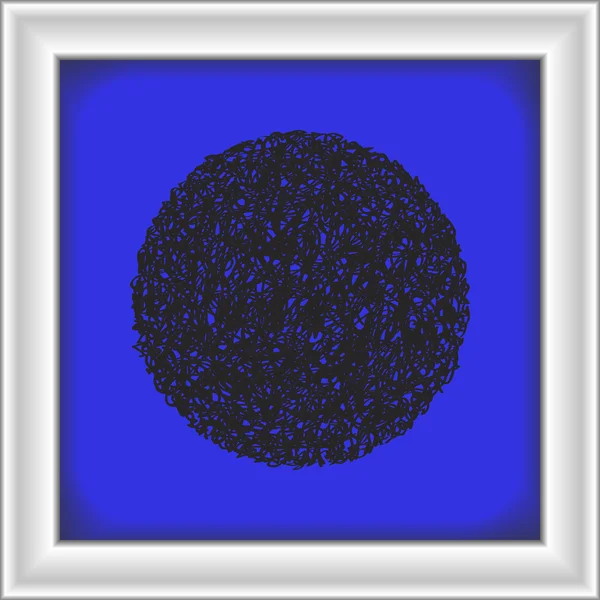 Garabato simple de un círculo — Archivo Imágenes Vectoriales