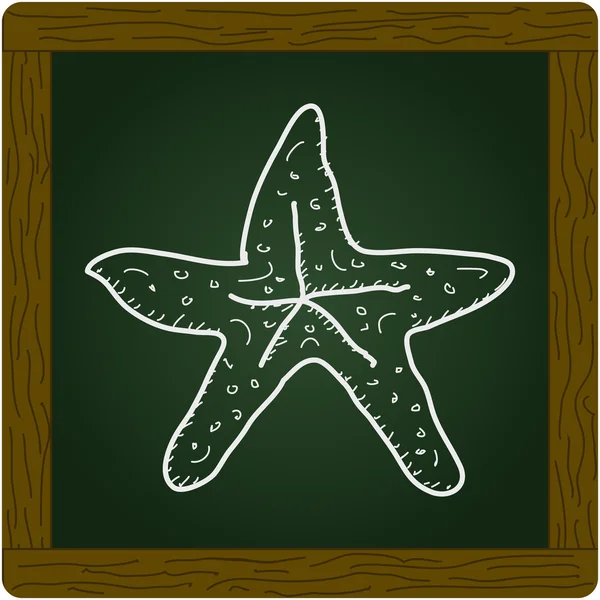 Простые каракули морской звезды — стоковый вектор
