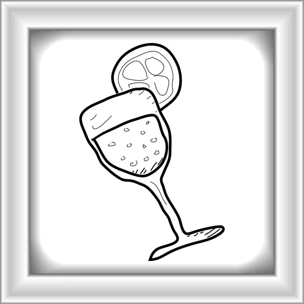 Einfaches Doodle eines Cocktails — Stockvektor