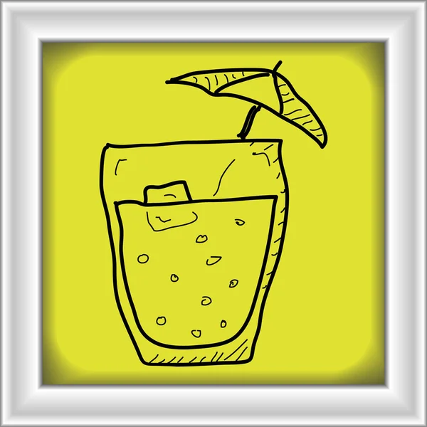 Einfaches Doodle eines Cocktails — Stockvektor