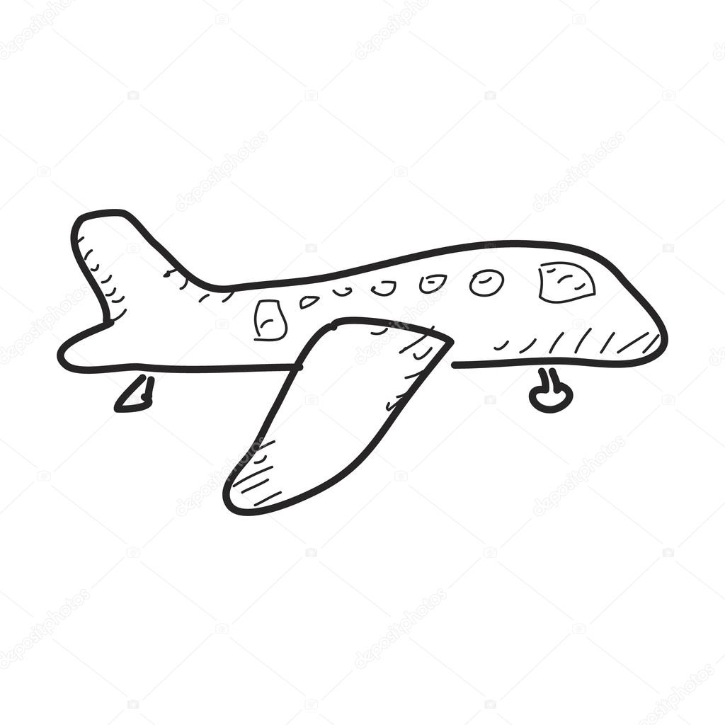 Simple doodle of an aeroplane