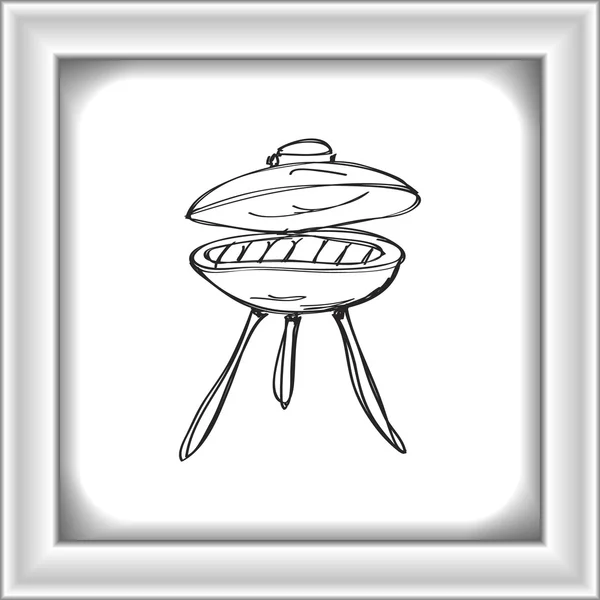 Simple doodle of a BBQ — Stock Vector