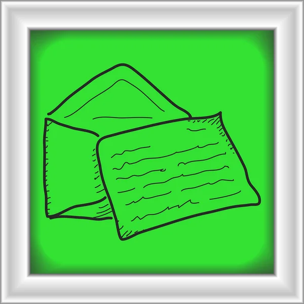 Simple gribouillage d'une lettre — Image vectorielle