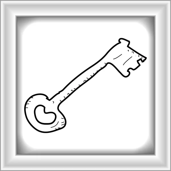 Einfaches Doodle eines Schlüssels — Stockvektor