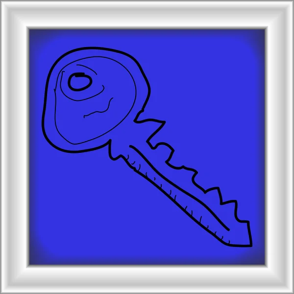 Simple doodle of a key — Stock Vector