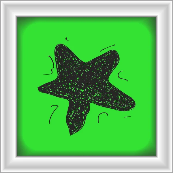 Простые каракули звезды — стоковый вектор