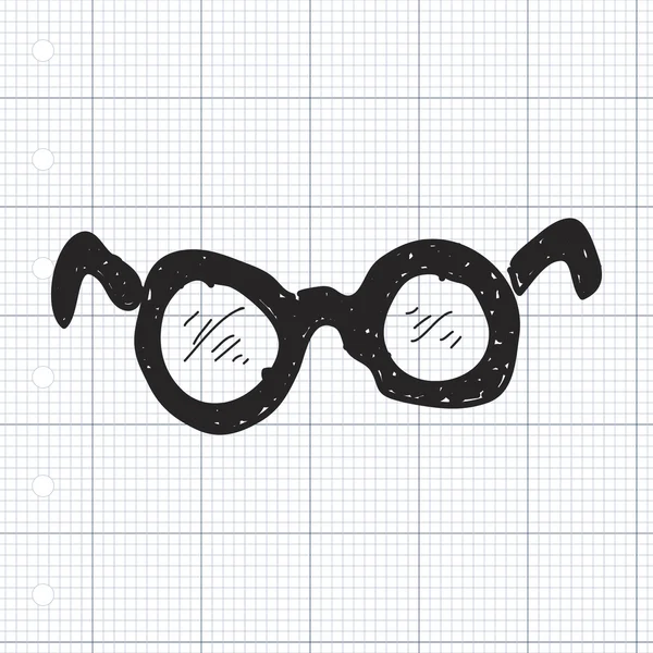 Απλή doodle του ένα ζευγάρι γυαλιά — Διανυσματικό Αρχείο