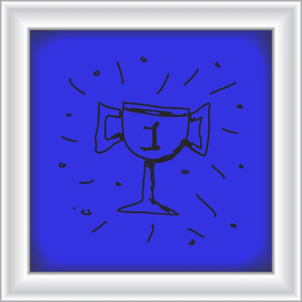 Jednoduchý doodle trofej — Stockový vektor