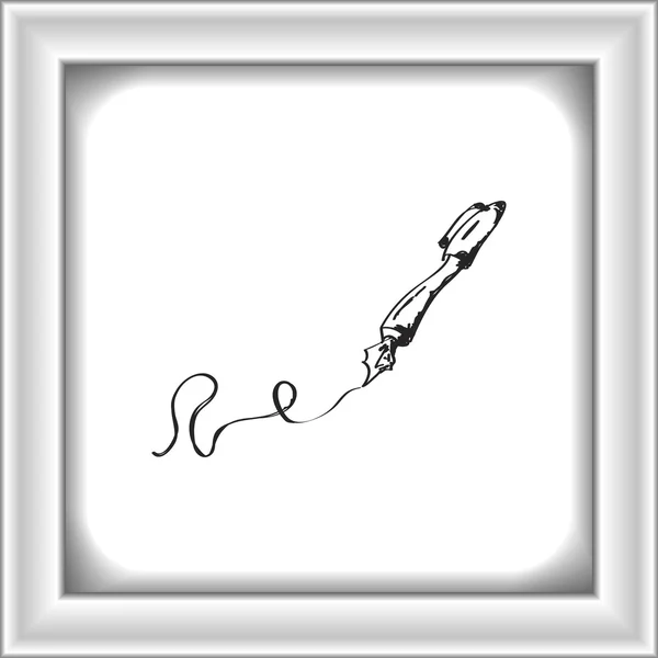 Doodle simple d'un stylo — Image vectorielle