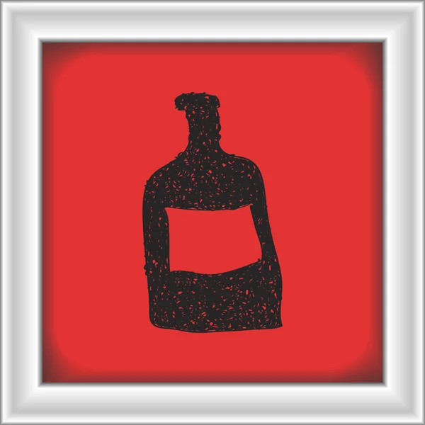 Bir şişe basit doodle — Stok Vektör