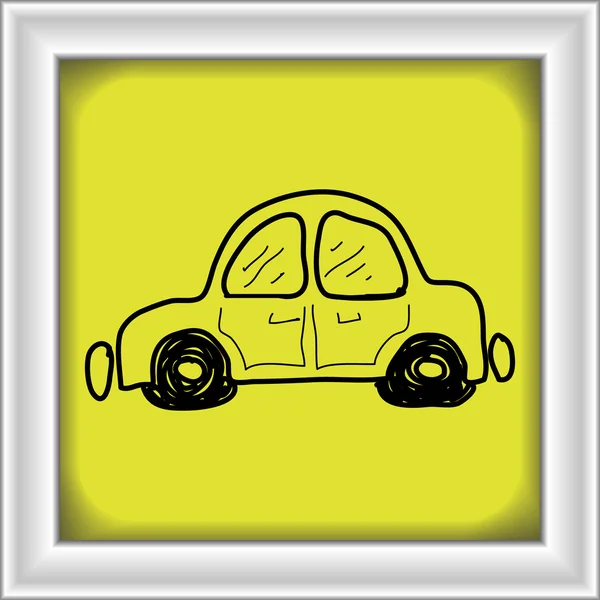 Egyszerű doodle, egy autó — Stock Vector