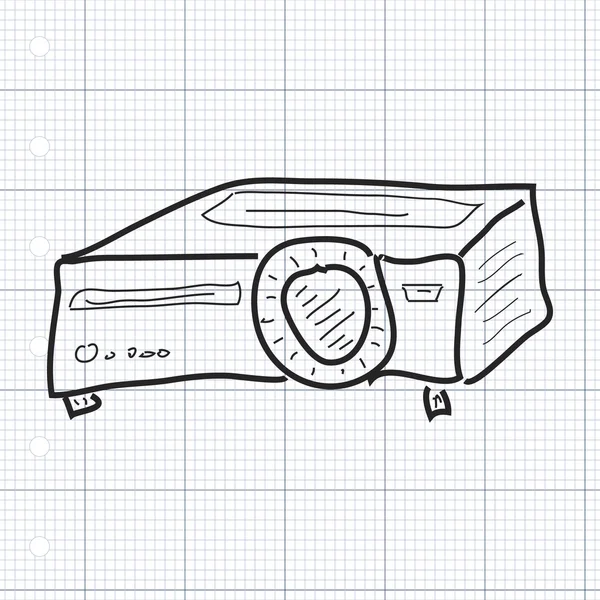 Eenvoudige doodle van een projector — Stockvector