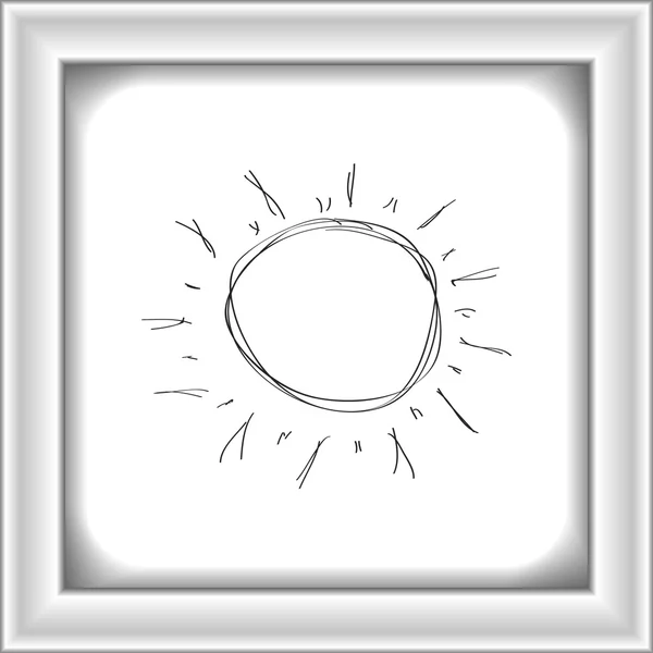 Doodle simples de um sol —  Vetores de Stock