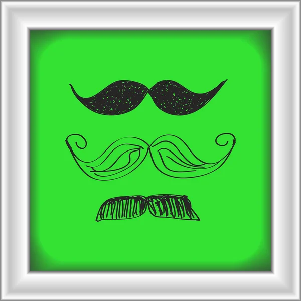 Garabato simple de un bigote — Archivo Imágenes Vectoriales