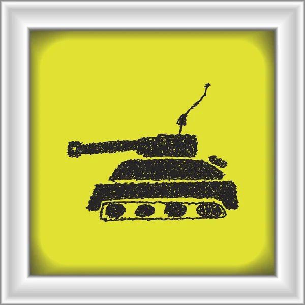 Jednoduchý doodle tank — Stockový vektor