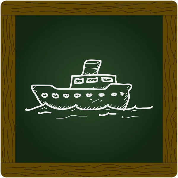 Simple doodle of a ship — Stock Vector