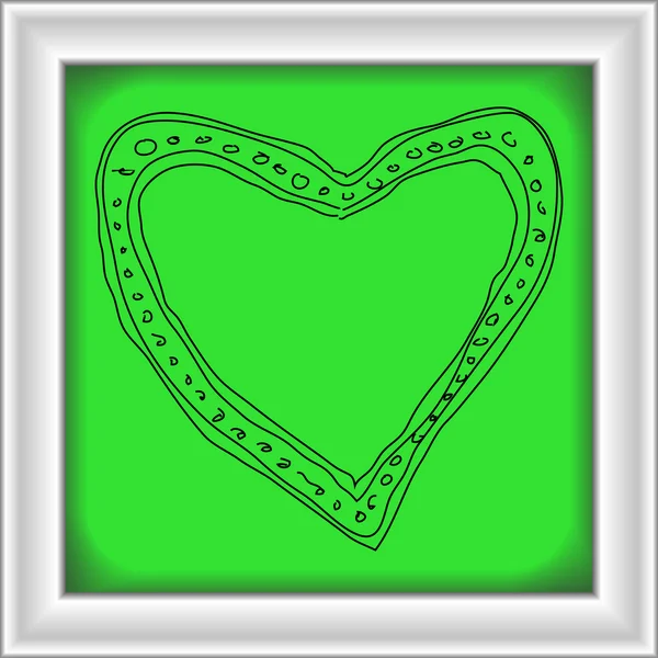 Απλή χέρι συντάσσονται doodle του ένα αγάπη καρδιά — Διανυσματικό Αρχείο
