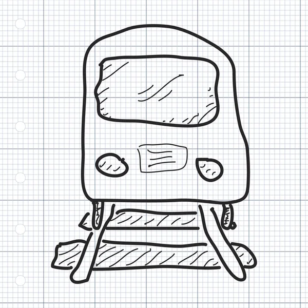 Doodle simples de um trem — Vetor de Stock