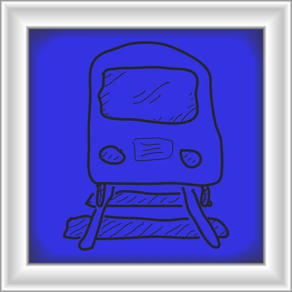 Enkla doodle ett tåg — Stock vektor