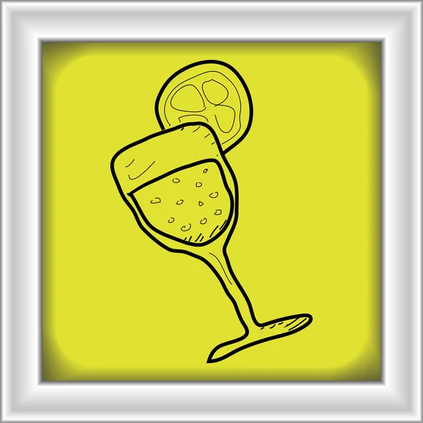 Eenvoudige doodle van een cocktail — Stockvector