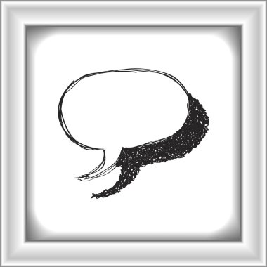 Bir konuşma balonu basit doodle